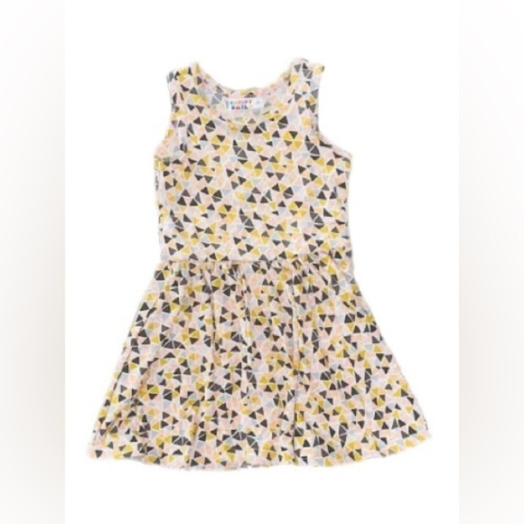 BAG268. NWT DOT DOT SMILE Pink/Gold/Black Triangle Tank Dress 3/4 - Picture 2 of 3